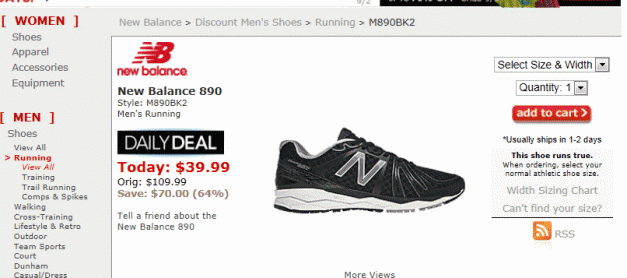 Joe’s 뉴발란스 아울렛 New Balance 890 $109.99 => $39.99 + 1불 배송